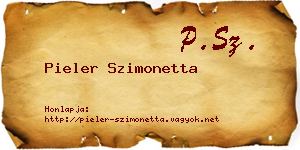 Pieler Szimonetta névjegykártya
